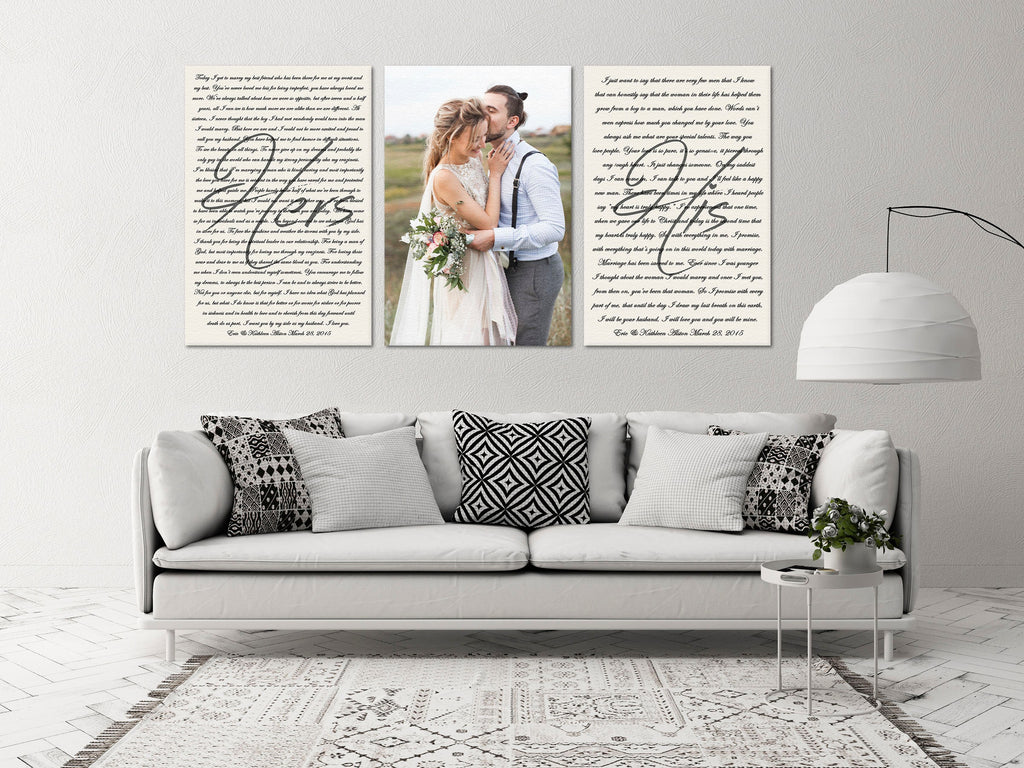 Wedding Vows Canvas Print/ Gallery Wrapped/ Wedding 