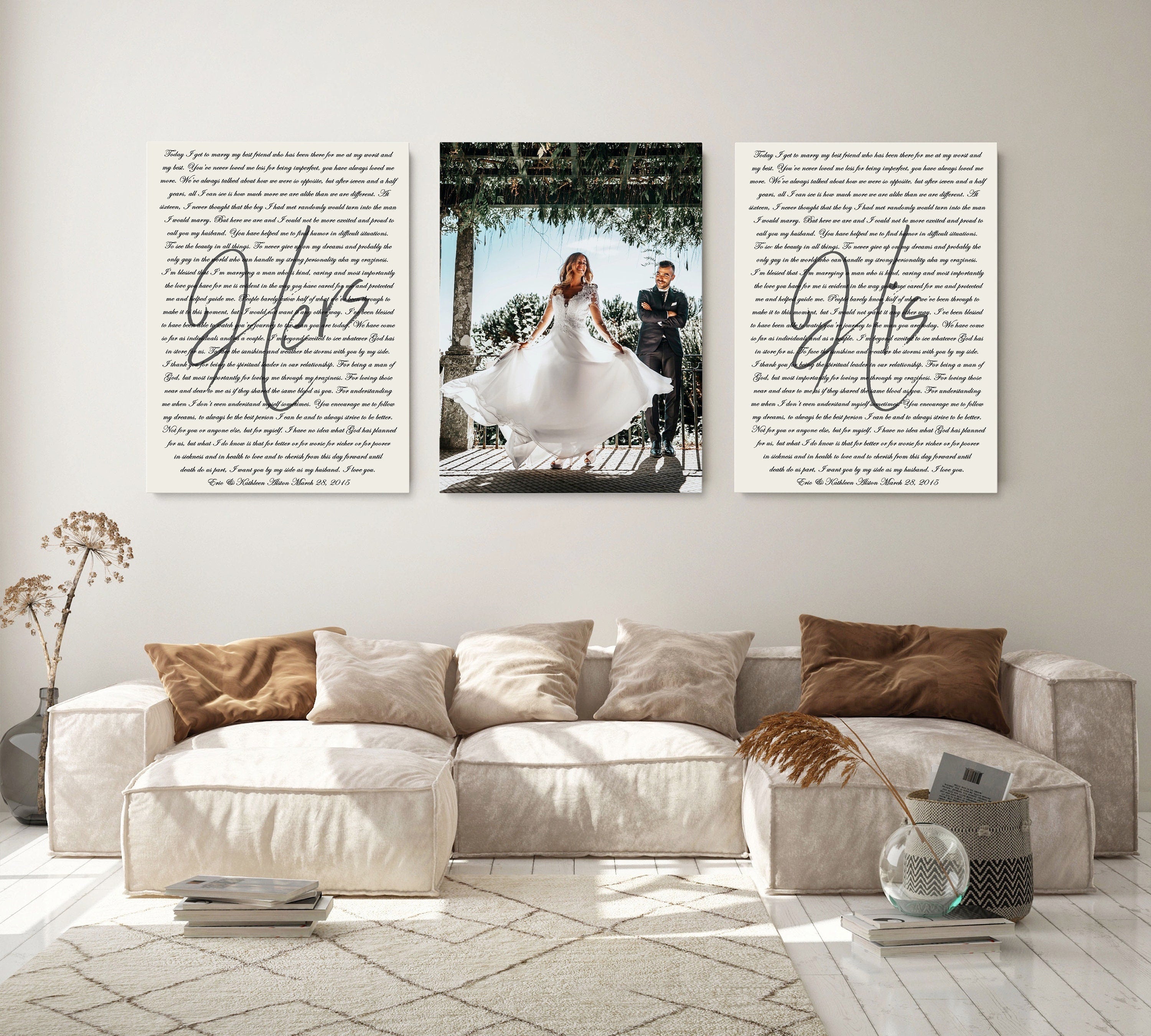 Wedding Vows Art, Vows on Canvas, wedding Vows Print, Personalized Gift, Wedding Gift, selling Wedding Promises, Wedding vows canvas