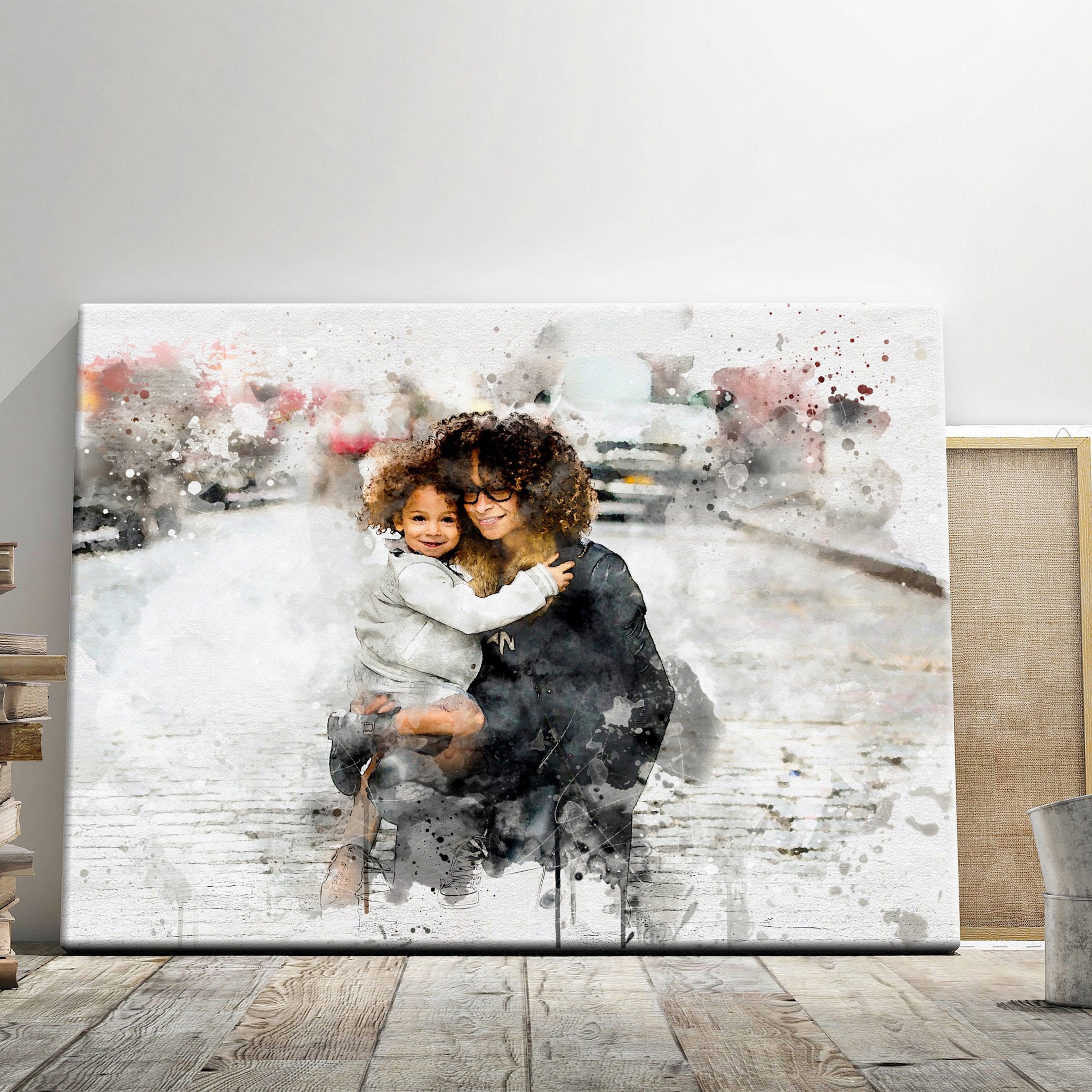 Mother Daughter Gift, Long Distance, Personalized Gift from Son Family gift  art, Love Mom, Birthday Gifts for Mom From Daughter, Mother gift - OC  Canvas Studio