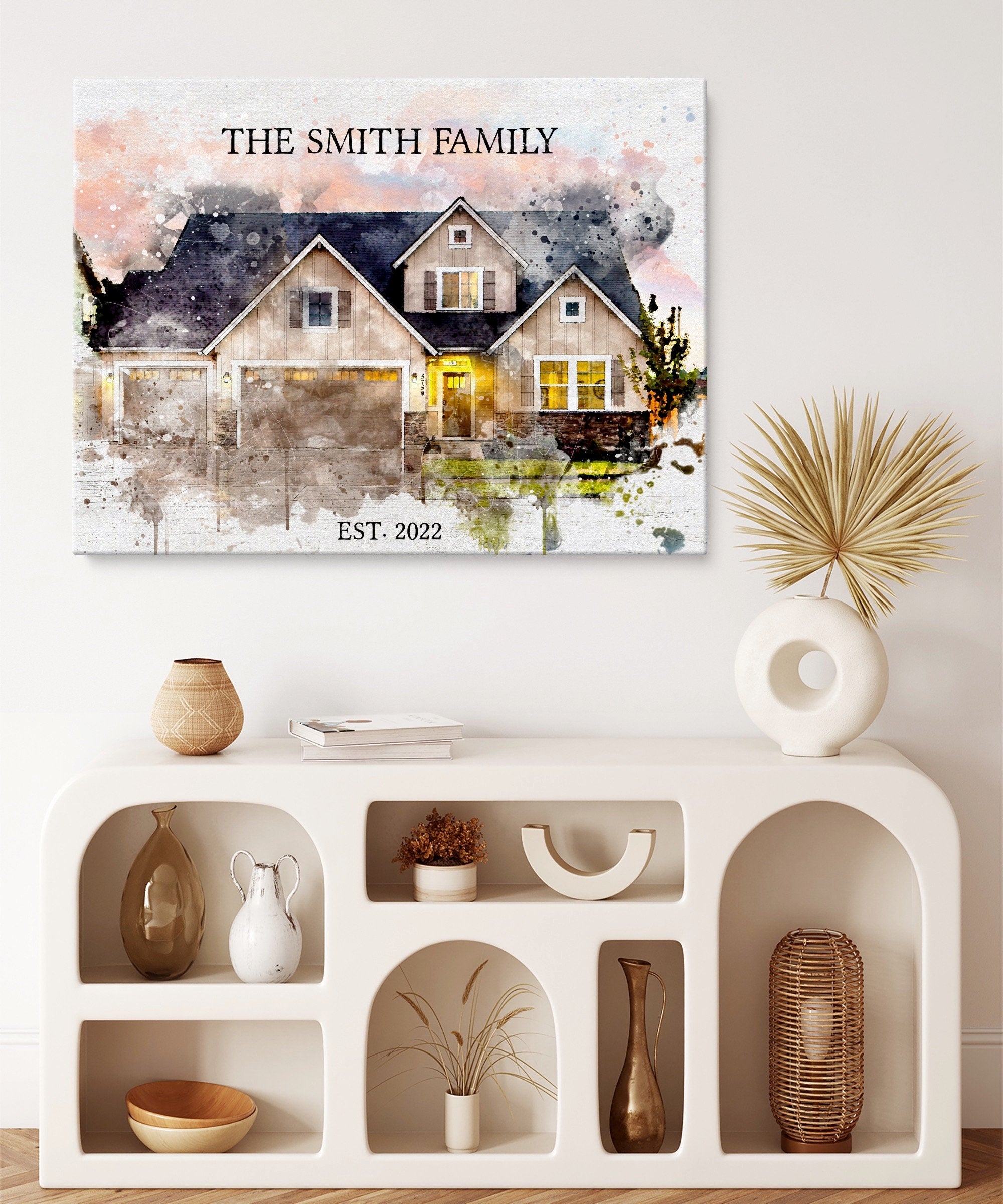 Housewarming Gift First Home, New Home Personalized Canvas